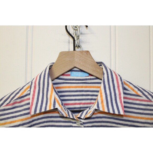 J. McLAUGHLIN‎ Women’s Multi Striped Fallon Cotton Tunic Preppy Size XS - Picture 2 of 7